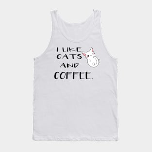 I like cat and coffee Tank Top